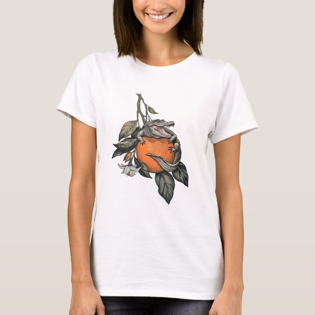 Orange Croco T-Shirt (Vorderseite)