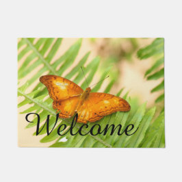 Orange Cruiser Butterfly Fußmatte