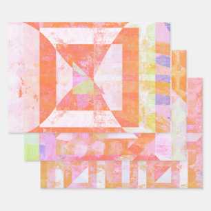 Orange Crush Mixed Media Set aus Geschenkpapier