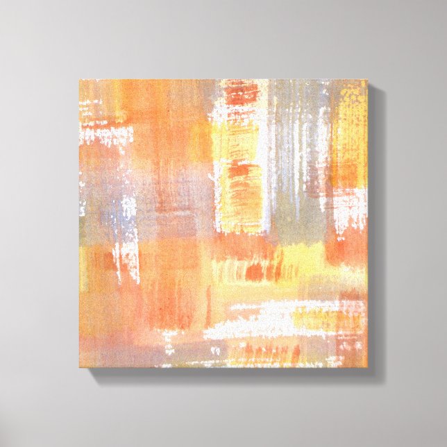 Orange Crush Wasserfarbe Abstrakt Leinwanddruck (Vorderseite)