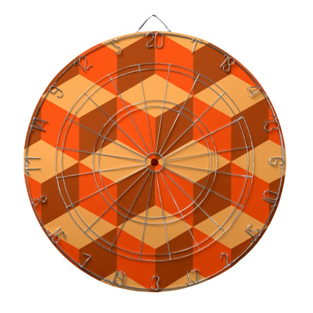 Orange Cubes Dartscheibe (vorne)
