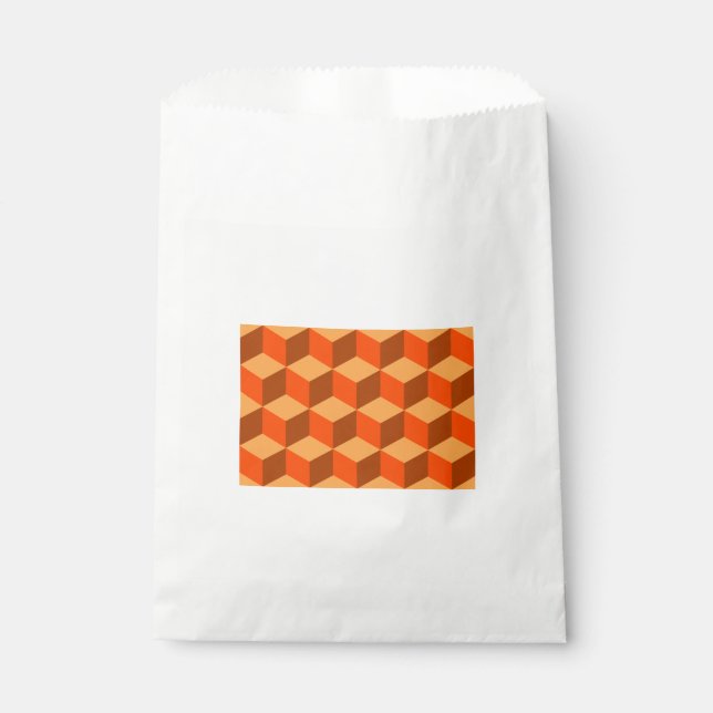 Orange Cubes Geschenktütchen (Vorderseite)