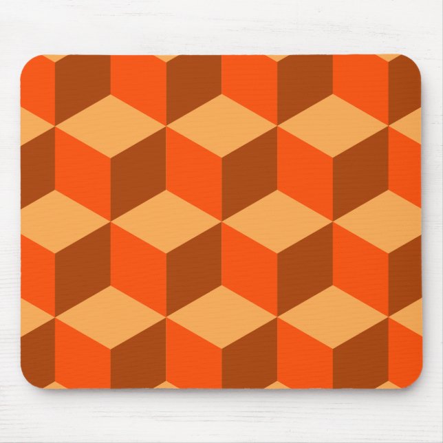 Orange Cubes Mousepad (Vorne)