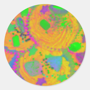 Orange Cupcakes Aufkleber