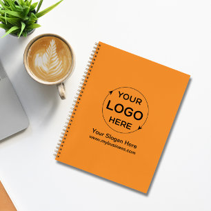 Orange Custom Business Logo Notizbuch