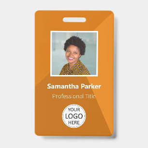 Orange Custom Employee - Foto-ID, Logo, Bar-Code Ausweis