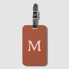 Orange Custom Monogram Burnt Gepäckanhänger