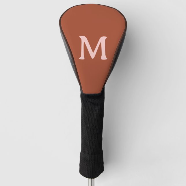 Orange Custom Monogram Burnt Golf Headcover (Vorderseite)