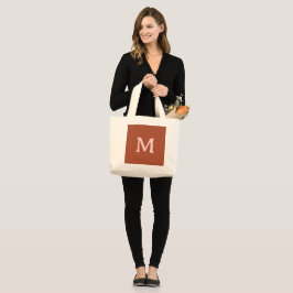 Orange Custom Monogram Burnt Jumbo Stoffbeutel