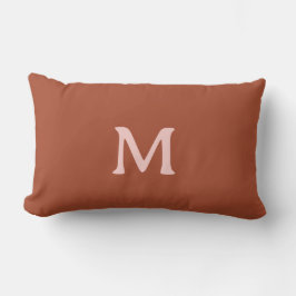 Orange Custom Monogram Burnt Lendenkissen