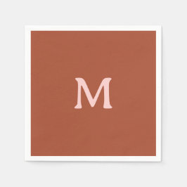 Orange Custom Monogram Burnt Serviette