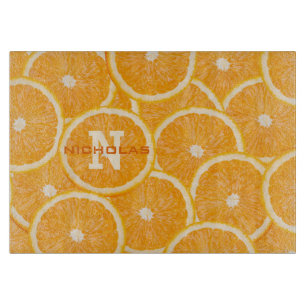 Orange Custom Monogramm Schneidebrett