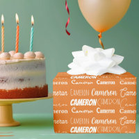 Orange Custom Typografy Collage Geburtstag