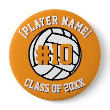 Orange Custom Volleyball Player and Class
