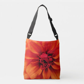 Orange Dahlia Cross-Body Tote Bag Tragetaschen Mit Langen Trägern
