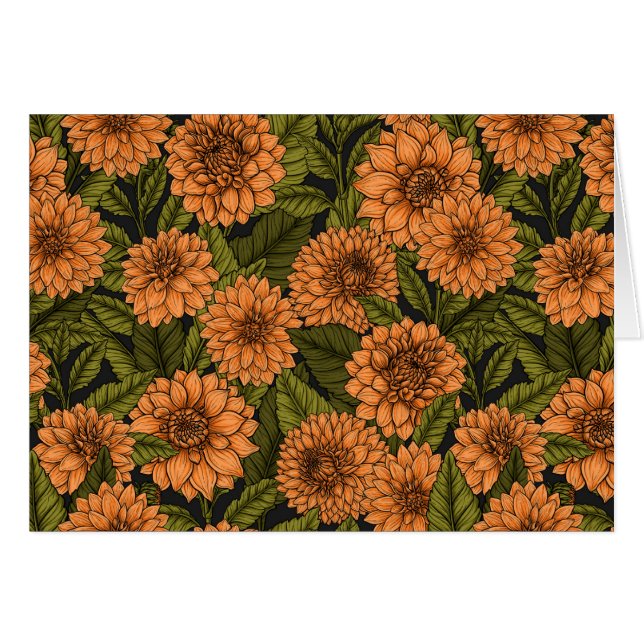 Orange Dahlia Garden (Vorderseite (Horizontal))