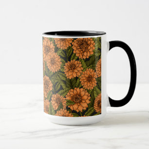 Orange Dahlia Garden Tasse