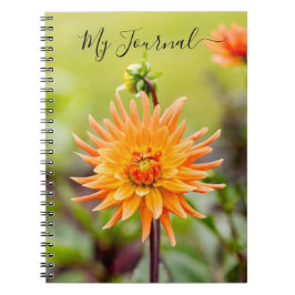 Orange Dahlia Journal Notebook Notizblock