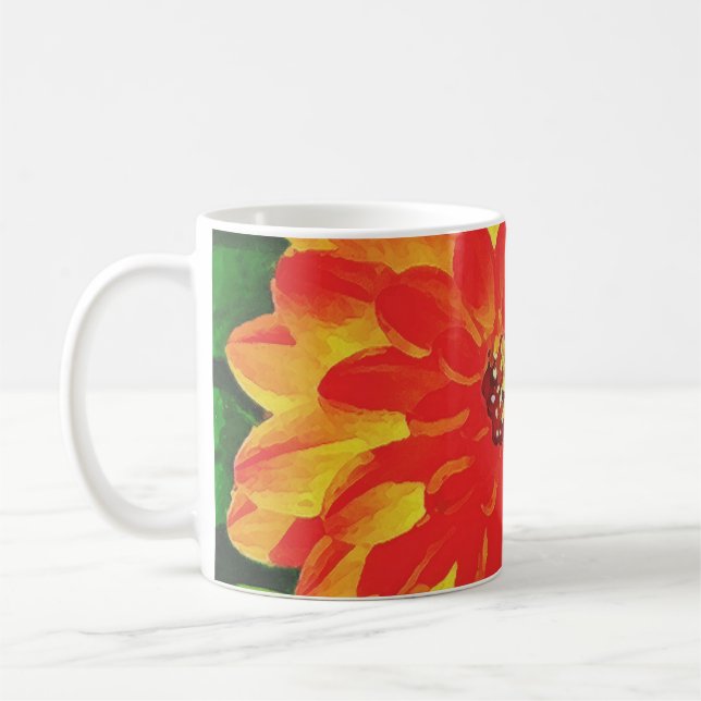 Orange Dahlia Kaffeetasse (Links)