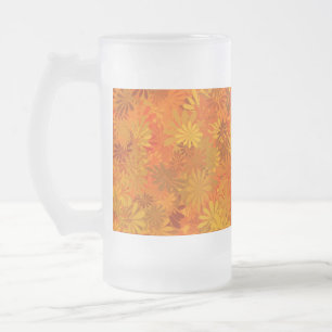 Orange Daisies Mattglas Bierglas