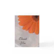 Orange Daisy and White Satin Wedding Vielen Dank