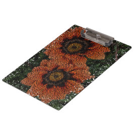 Orange Daisy Balls Clipboard Klemmbrett