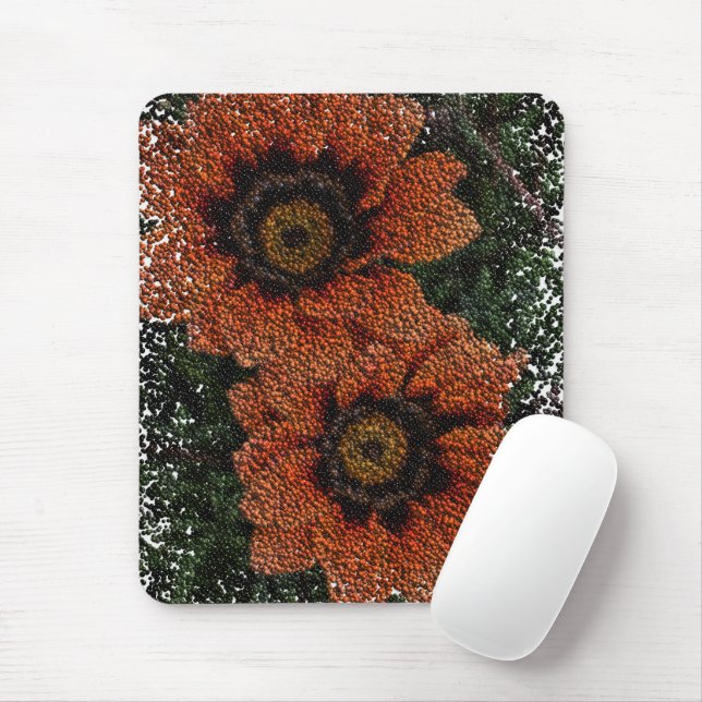 Orange Daisy Balls Mouse Pad Mousepad (Mit Mouse)
