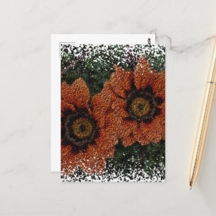 Orange Daisy Balls Postcard Postkarte