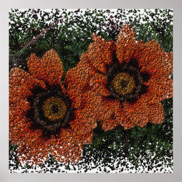 Orange Daisy Balls Poster