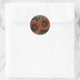 Orange Daisy Balls Stickers