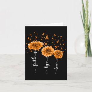 Orange Daisy Blume Leukämie Bewusstsein Karte