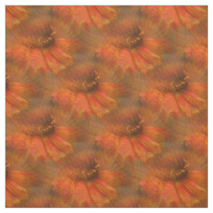 Orange Daisy Blume Natur Kunstmuster Stoff