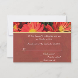 Orange daisy Blume UAWG Hochzeit Einladung