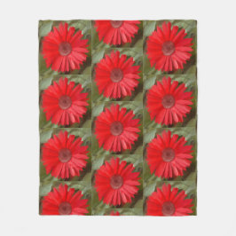 Orange Daisy Fleece Blanket