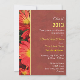 Orange daisy Garden Blume Graduierungsparty Einladung