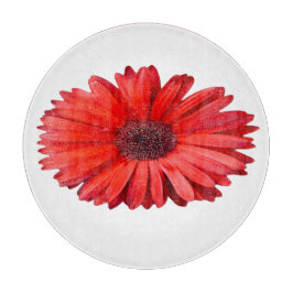 Orange Daisy Glasspanplatte Schneidebrett