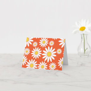 Orange Daisy Karte