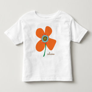 Orange Daisy Pop Whimsical & Niedlich Summer Blume Kleinkind T-shirt