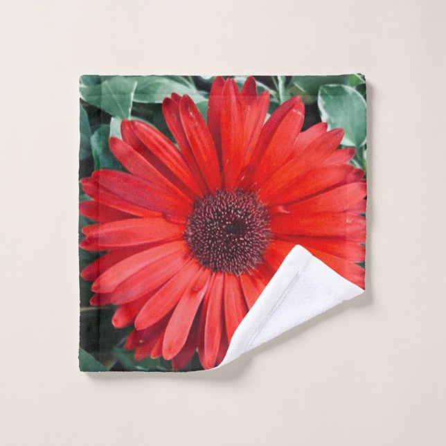 Orange Daisy Towel Set (Waschlappen)
