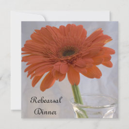 Orange Daisy Wedding Probe Dinner Einladung