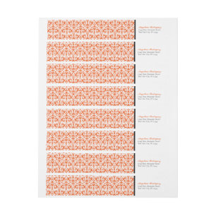 Orange Damask Pattern Abschluss