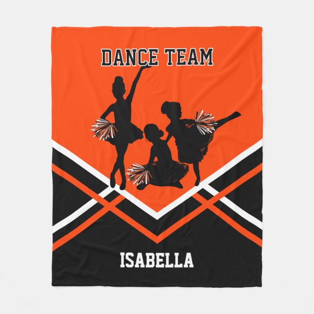 Orange Dance / Cheer Team Kids Fleecedecke (Vorderseite)