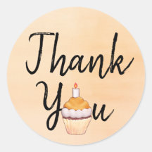 Orange danke Ihnen Cupcake
