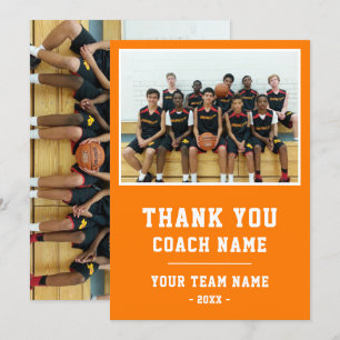 Orange Danke Trainer Karte Teamname Foto