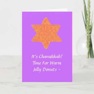 Orange Davidsstern, Chanukkah Karte