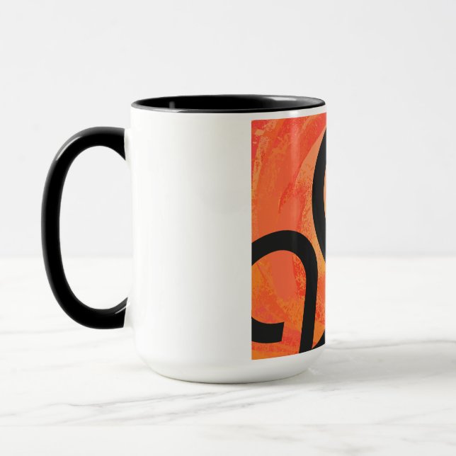 Orange Dekade Geburtstag Tasse (Links)
