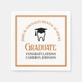 Orange Dental School Custom Graduation Party Serviette