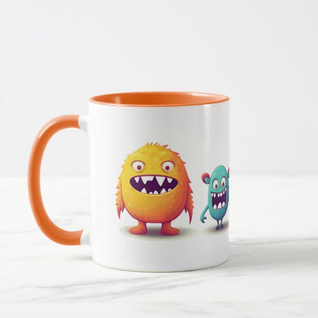 Orange der niedlichen Monster Tasse (Links)