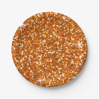 Orange des GLITZER | Pappteller