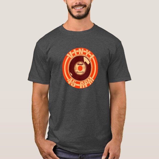 Orange des Vinyl45 T-Shirt (Vorderseite)